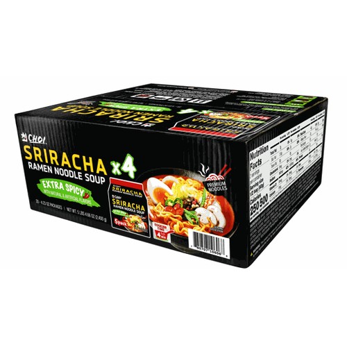 Choi Sriracha Ramen 120g Pouch Extra Spicy, 5 Pack