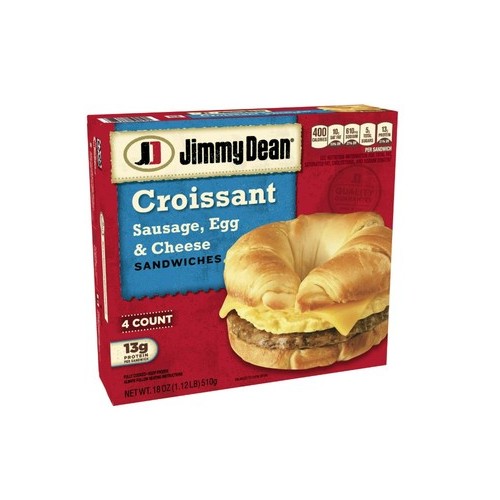 JIMMY DEAN SAUSAGE EGG & CHEESE CROISSANT 4CT