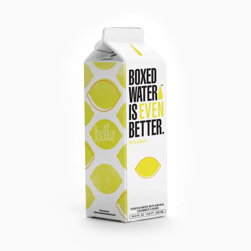 Lemon Flavored Boxed Water, 12/500ml