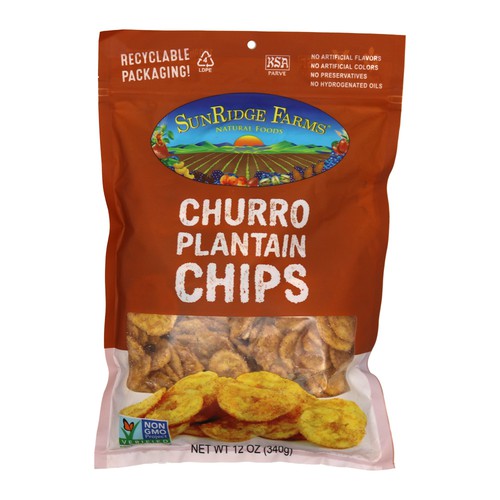 SunRidge Plantain Chips, Churro NonGMO Verified Total