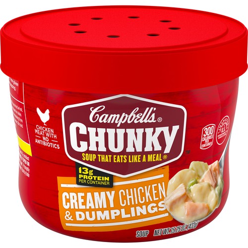 Chunky® Microwavable Soup, Creamy Chicken & Dumplings Soup