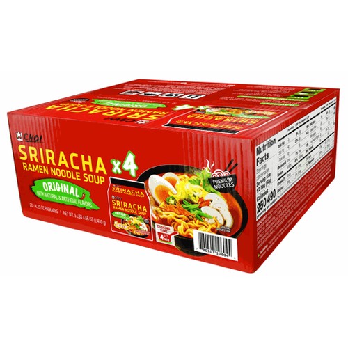 Choi Sriracha Ramen 120g Pouch Original, 5 Pack