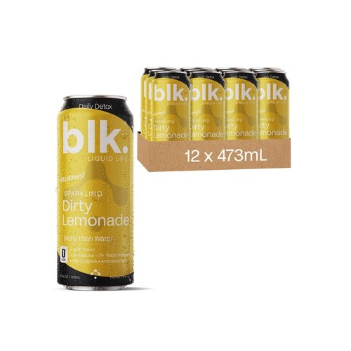 blk. Dirty Lemonade Sparkling Water 16oz 12 Pack Cans
