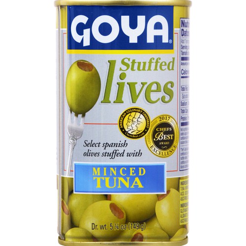 Goya Stuffed Manzanilla Olives with Minced Tuna 5.25 oz