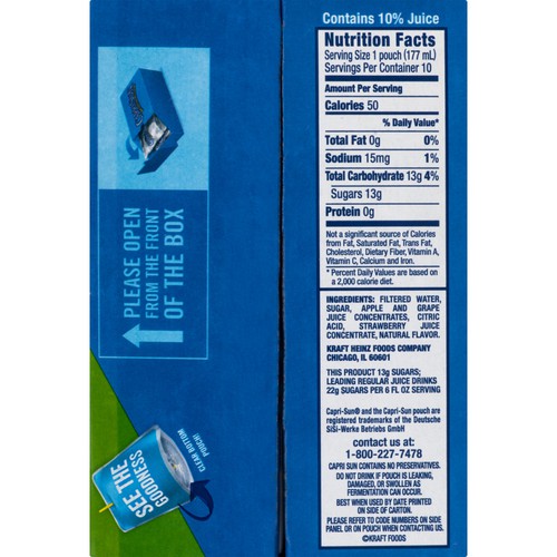 Capri Sun Nutrition Facts Pacific Cooler Besto Blog