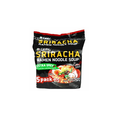 Choi Sriracha Ramen 120g Pouch Extra Spicy, 5 Pack