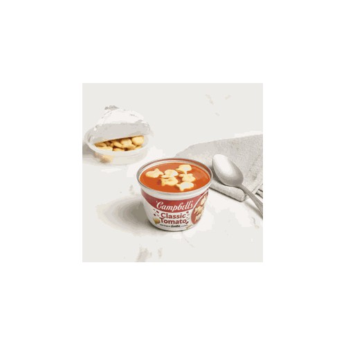 Campbell's Classic Tomato Soup With Original Goldfish Crackers, 7.35 Ounce Microwavable Bowl (Case Of 6)