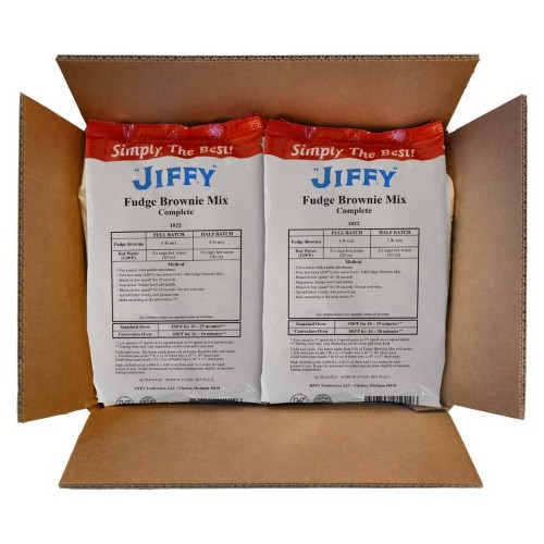 JIFFY Fudge Brownie Mix Complete, 6/6lb Bag