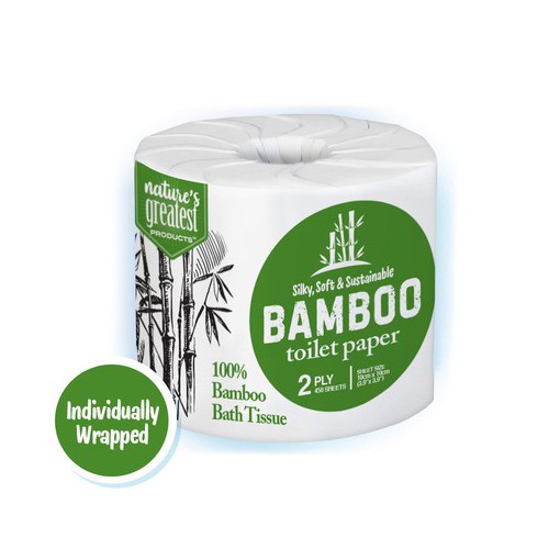 Bamboo Toilet Paper - 2ply - 450 sheets - Single