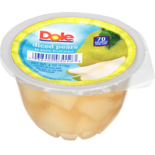 Diced Pears In Juice Cup 36/4 oz