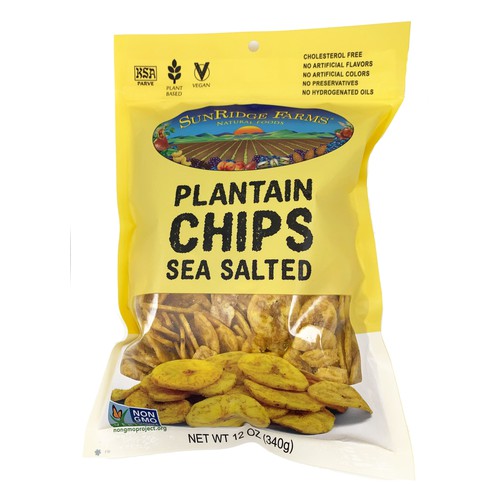 SunRidge Plantain Chips, Crispy Roasted & Salted NonGMO Verified Total