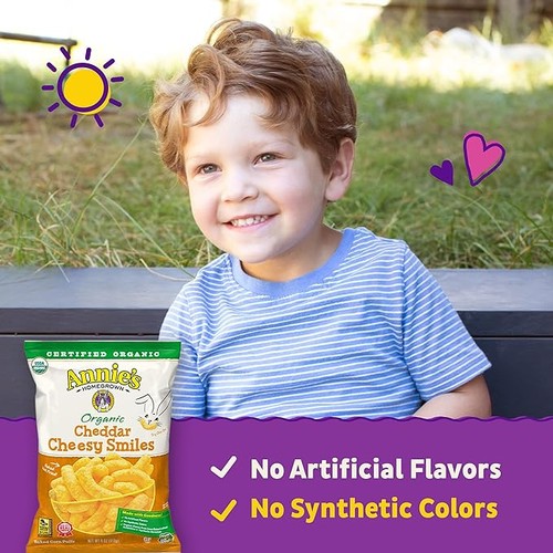 Annie's Organic Cheddar Cheesy Baked Corn Puffs, 4oz