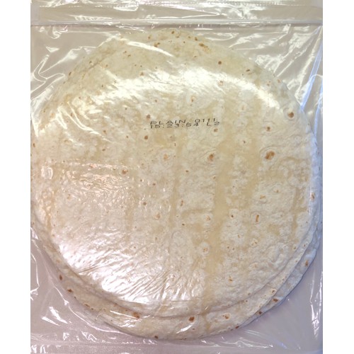 Tortillas 8" Flour PLAIN Aladdin Brand 12 x 12ct Zip Lock bags