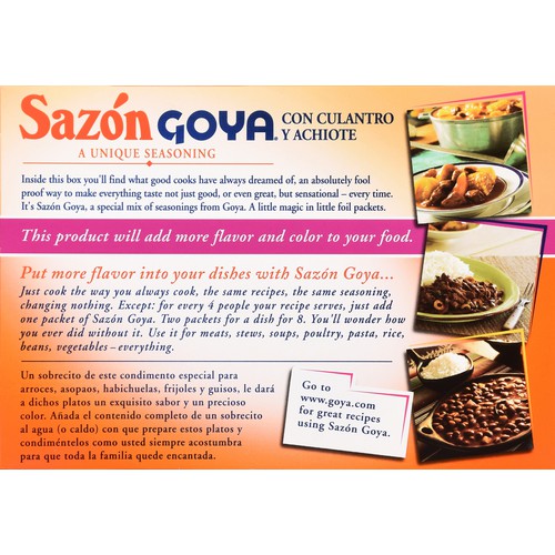 E Pallet Goya Sazon With Coriander And Annatto Seasoning 6 33 Oz