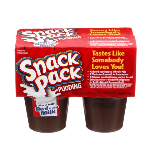Snack Pack Chocolate Fat-Free Pudding, 12/4/3.5oz