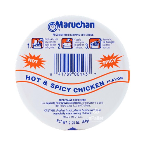 Maruchan Instant Hot & Spicy Chicken Flavor Ramen Noodle Soup 2.25 oz. Cup