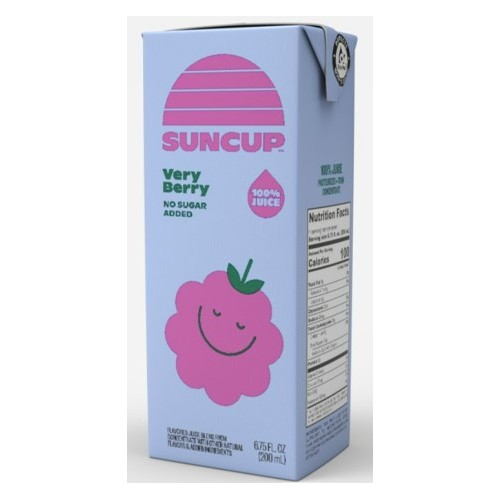 SunCup 100% Very Berry Shelf Stable Juice Box, 40/6.75oz