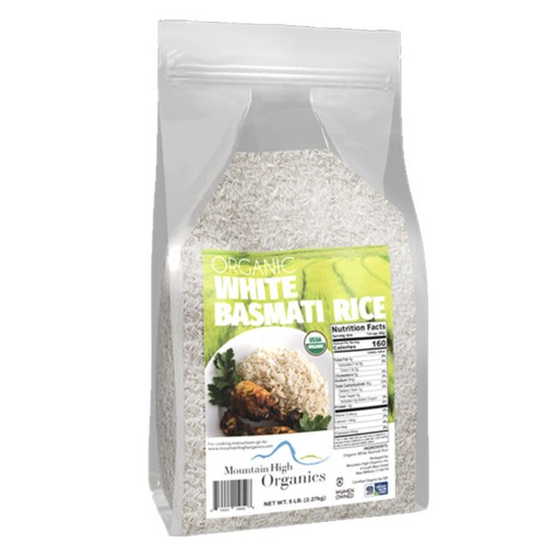 Organic Basmati White Rice 30lb Case (6x5lb Bags)