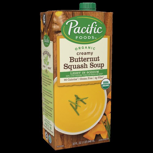 Pacific Foods Organic Butternut Squash Soup, Light Sodium, 32oz