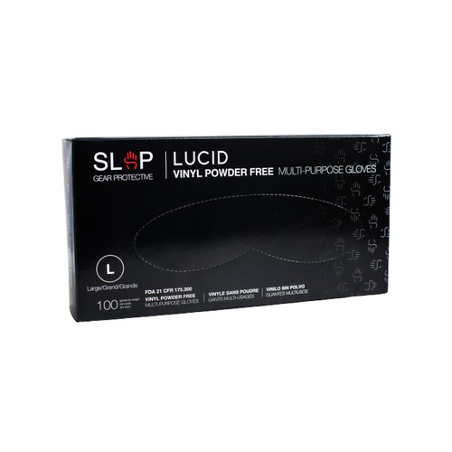 Lucid Vinyl Powder Free Multi Purpose Gloves - Large (100/box)