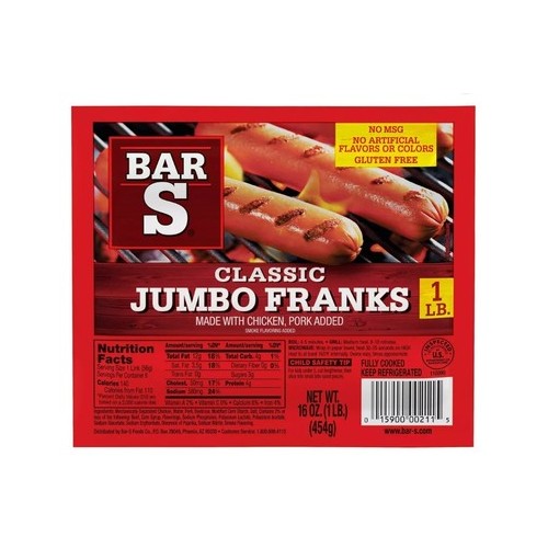 BAR-S CLASSIC JUMBO FRANKS