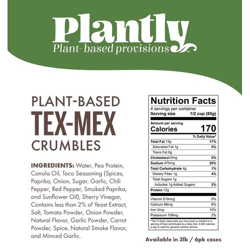 Plantly Tex-Mex Meatless Crumbles