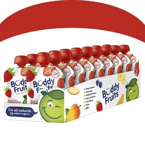 Buddy Fruits Strawberry & Apple Blended Fruit, 3.2oz
