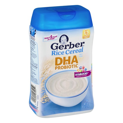 gerber dha and probiotic rice cereal