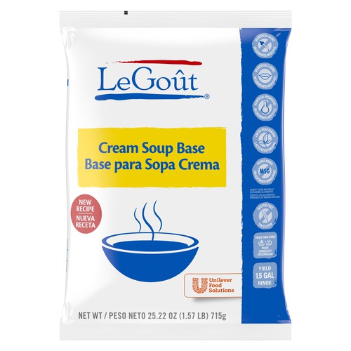LeGout Cream Soup Base packed in 25.22oz Pouch