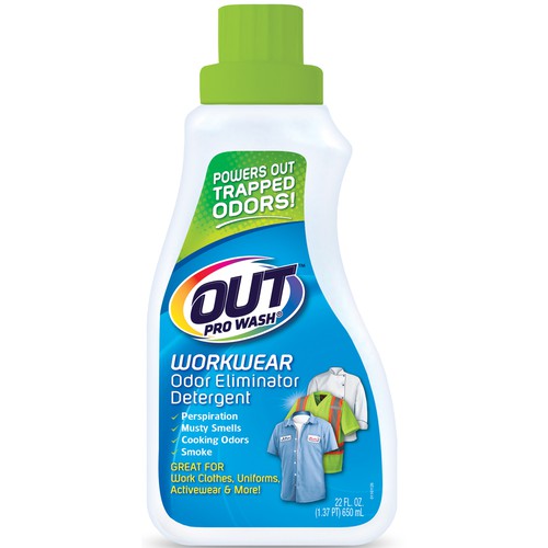 OUT ProWash Workwear Odor Eliminator Detergent, 22 fl oz