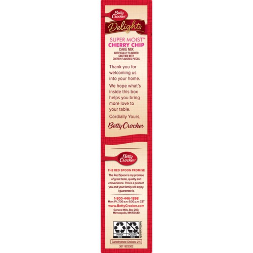 Super Moist Cake Mix, 15.25 oz, Cherry Chip