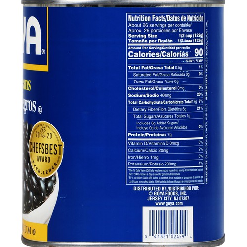 Goya Black Beans 110 oz