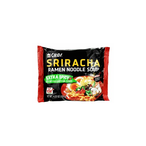 Choi Sriracha Ramen 120g Pouch Extra Spicy, 5 Pack