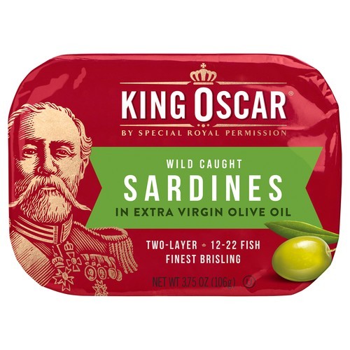 King Oscar Sardines 2L in Ev Olive Oil 12/3.75