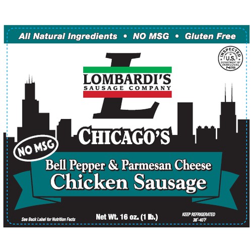 Chicago's Bell Pepper & Parmesan Cheese Chicken Sausage