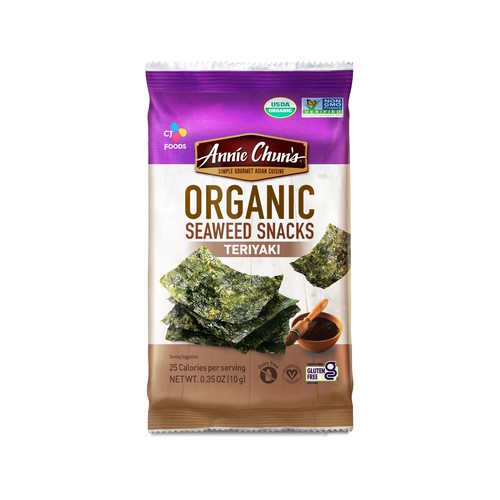 Organic Teriyaki Seaweed Snack 0.35Ozx12
