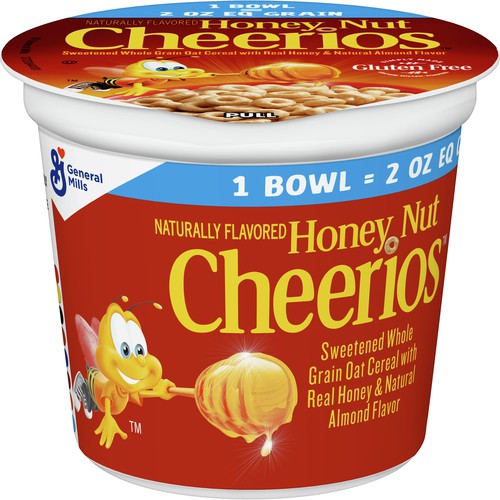 Honey Nut Cheerios Cereal Bowlpak K12 2oz eq, 60/2oz