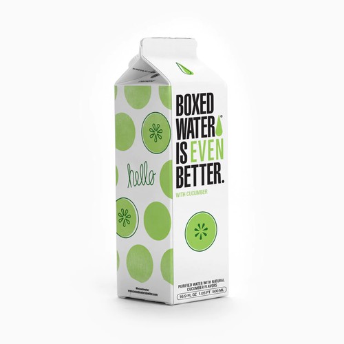 Cucumber Flavored Boxed Water, 12/500ml