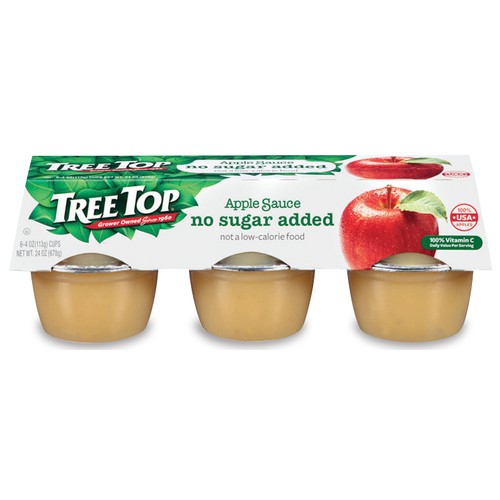 Tree Top No Sugar Added Apple Sauce 12/6/4 oz