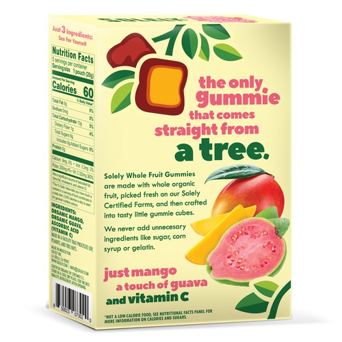 Organic Whole Fruit Gummies, Mango & Guava