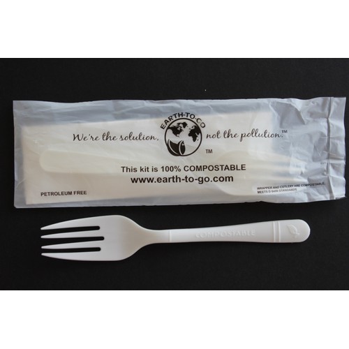 ETG IW Compostable Cutlery Kit - Fork & Napkin