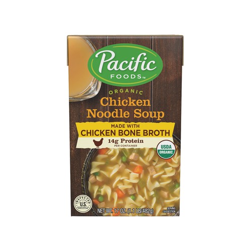 Pacific Foods Organic Bone Broth Chicken Noodle Soup, 17oz