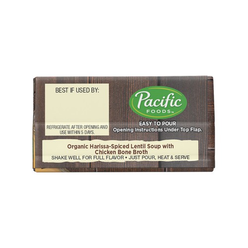 Pacific Foods Organic Bone Broth Harissa-Spiced Lentil Soup, 17oz