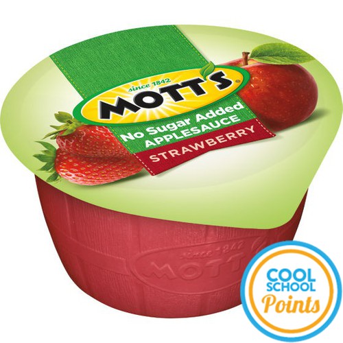 Mott's Unsweetened Strawberry Applesauce, 4.5oz Cup