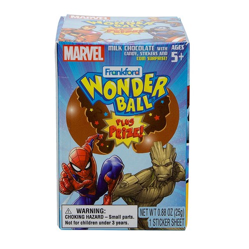Frankford Candy Wonder Ball Plus Prize, Marvel 12/10/0.88 oz ePallet