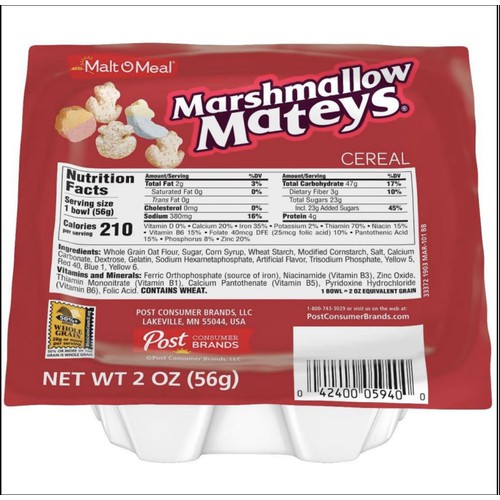 Malt-O-Meals Marshmallow Mateys