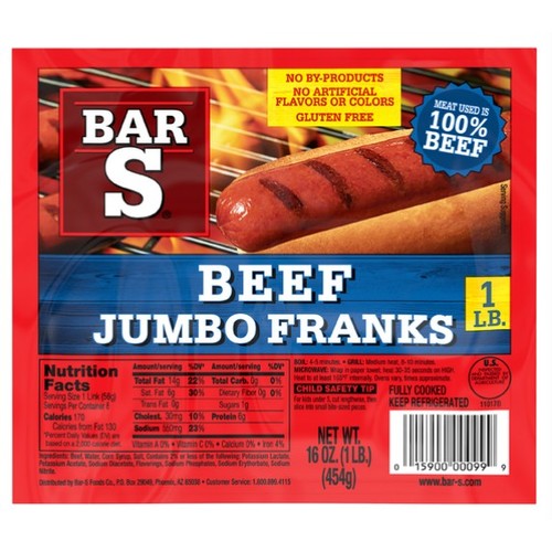 BAR-S BEEF JUMBO FRANKS