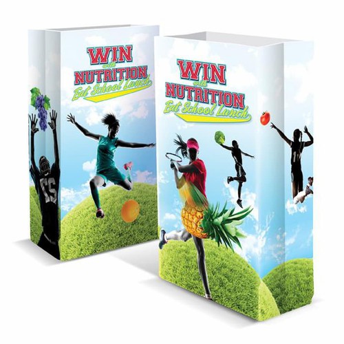 Super Sack Paper Bags - Win With Nutrition, Eat School Lunch, 250ct