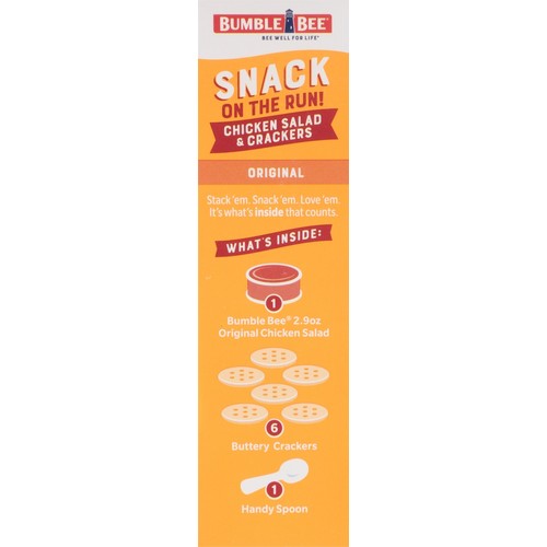 Bumble Bee Snack on the Run Chicken Salad with Crackers Kit - Ready to Eat, Spoon Included, 3.5 oz (Pack of 12)