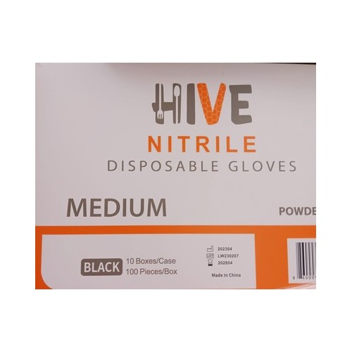 Nitrile Gloves Medium 4mil Black